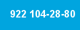 922 104-28-80